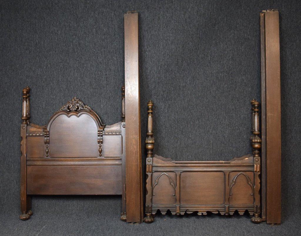 Pair Of  Antique Twin Size Beds