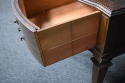 Vintage Leather Top End Table