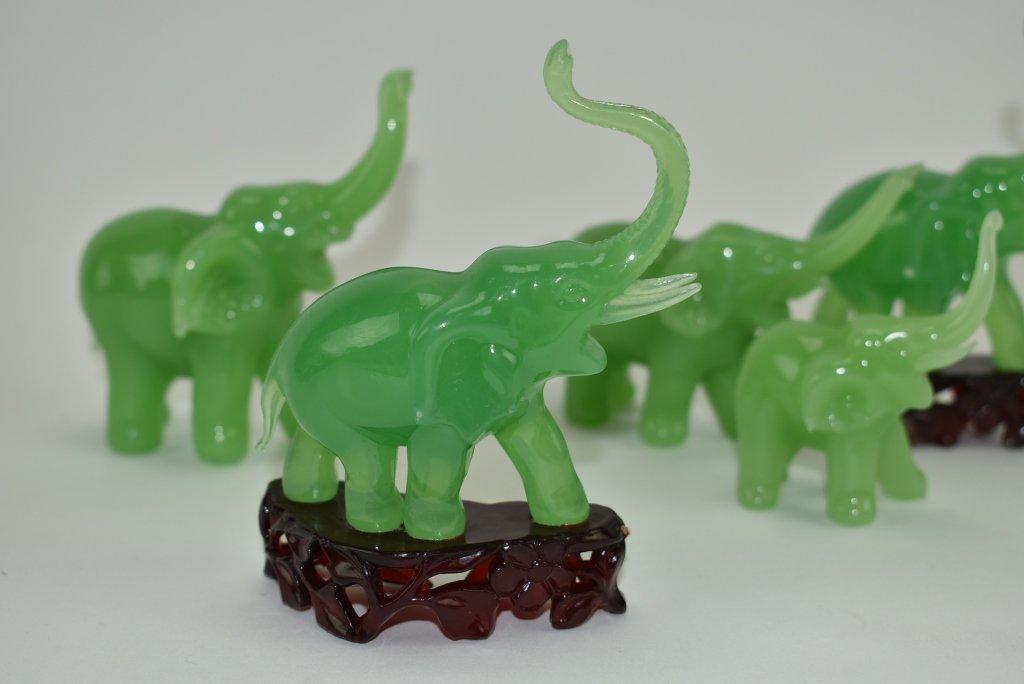 5 Elephant Figurines