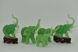 5 Elephant Figurines