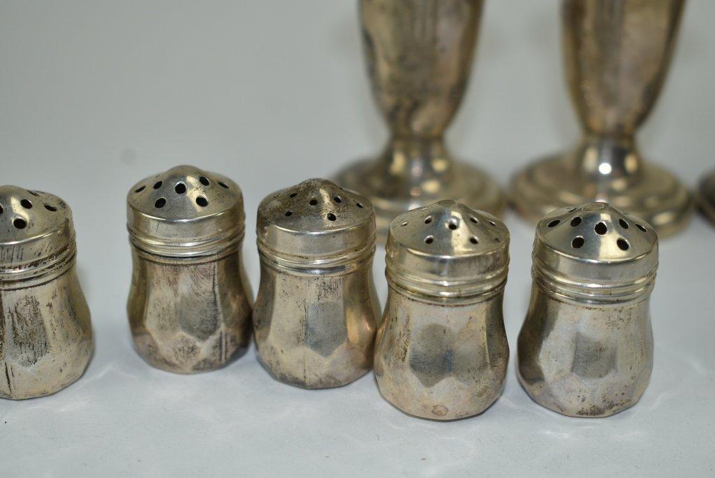 Collection Of Sterling Silver Vintage Shakers