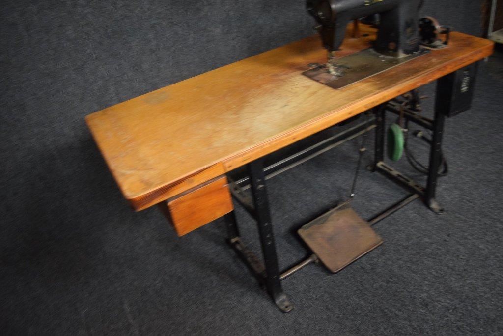 Antique Singer  Flat Bed Industrial Sewing Machine