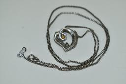 .925 Sterling Silver Necklace And Pendant