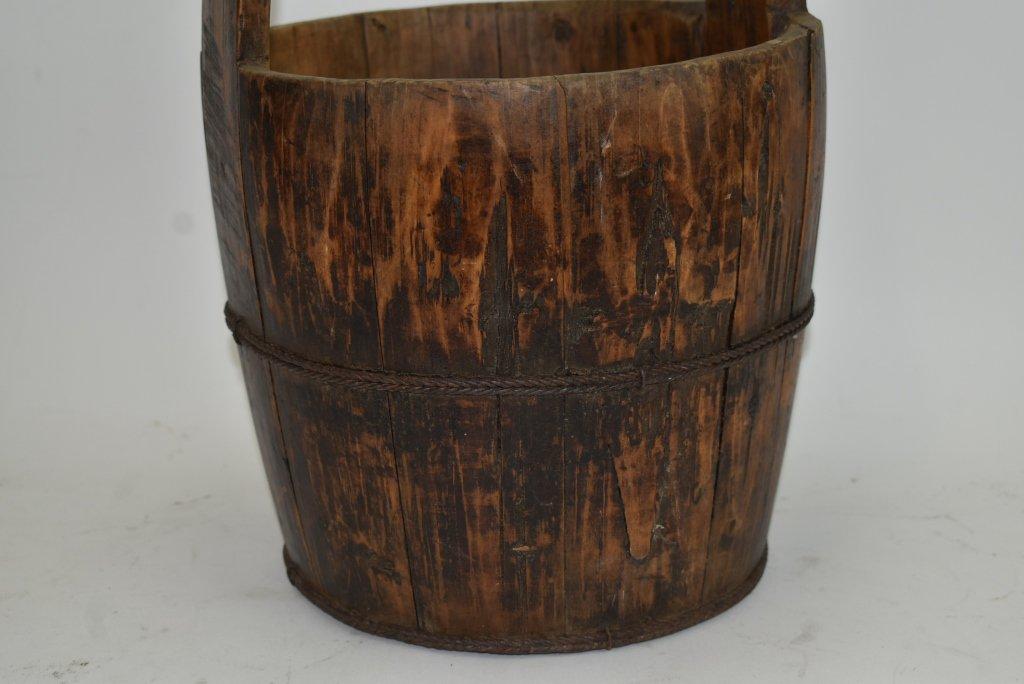 Antique Chinese Wooden Water Bucket