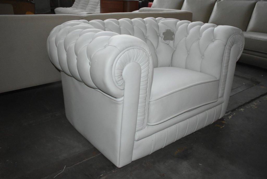 NEW White Leather Chair