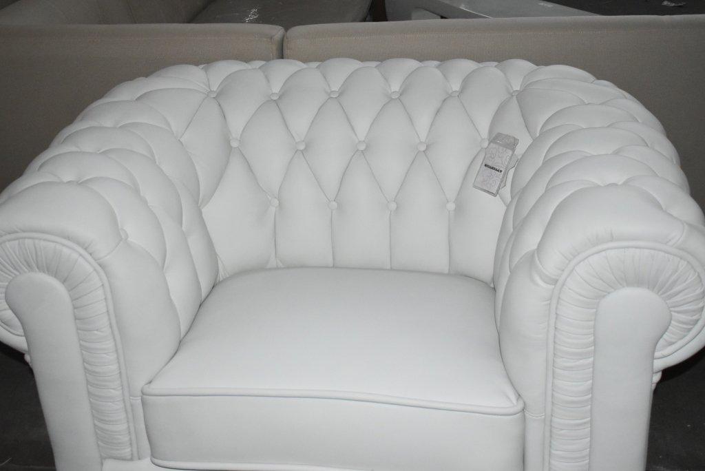 NEW White Leather Chair