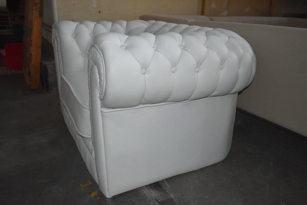 NEW White Leather Chair