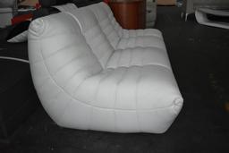 NEW Modern White Leather Sofa