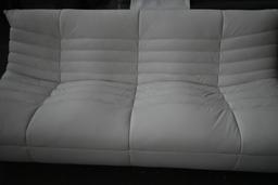 NEW Modern White Leather Sofa