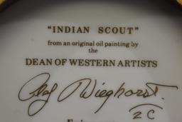 Olaf Wieghorst "Indian Scout" Collector Plate