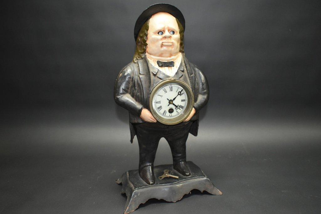 Antique Cast Iron Mantle Clock