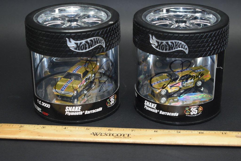 2 Autographed Hot Wheels 35th Anniversary Sets