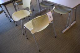 2 Yellow Herman Miller Caper Stack Chair's