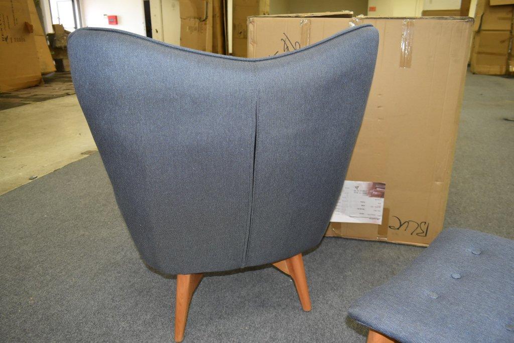 NEW Blue Divani Casa Modern Chair & Ottoman