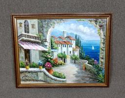 Large Artist Signed  Framed Oil Painting