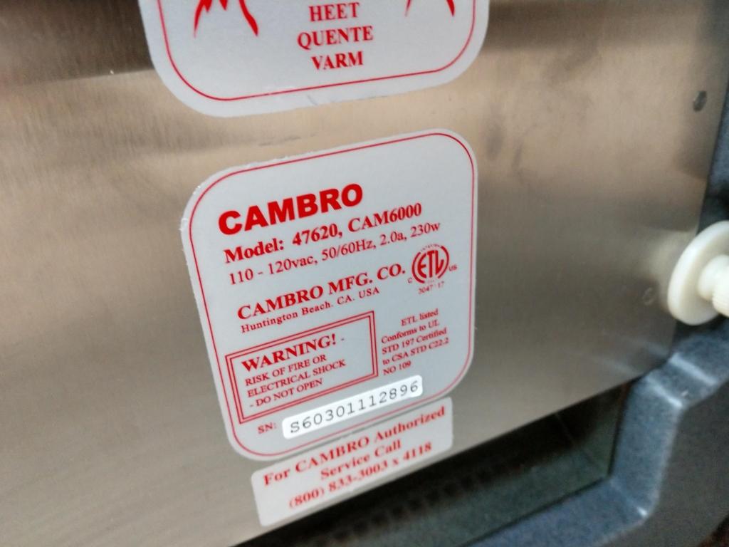 Cambro Portable Food Warming Cabinet