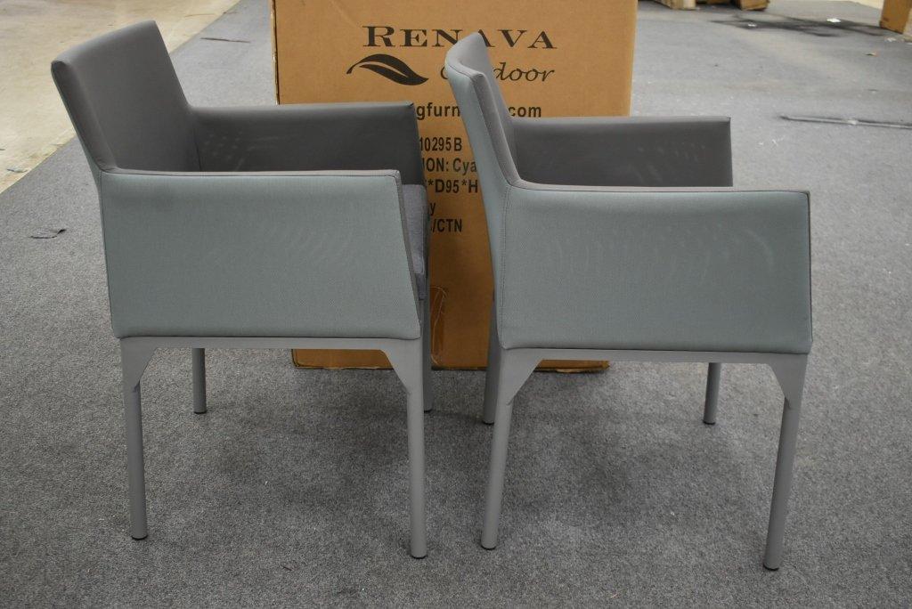 2 NEW Renava Outdoor Cyan Modern Patio Chairs