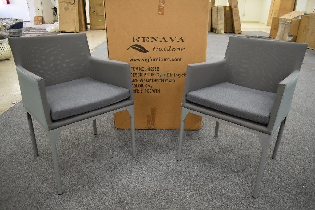 2 NEW Renava Outdoor Cyan Modern Patio Chairs