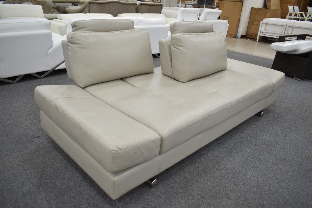 NEW Modern Beige Leather Sofa Bed