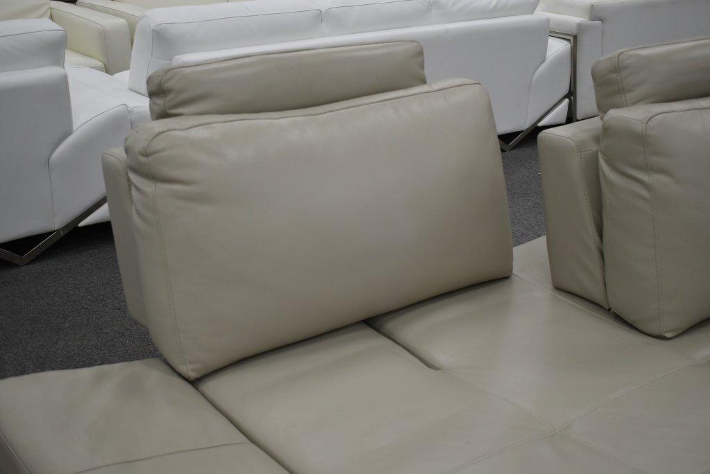 NEW Modern Beige Leather Sofa Bed