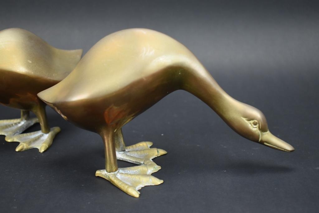 2 Decorative Brass Ducks