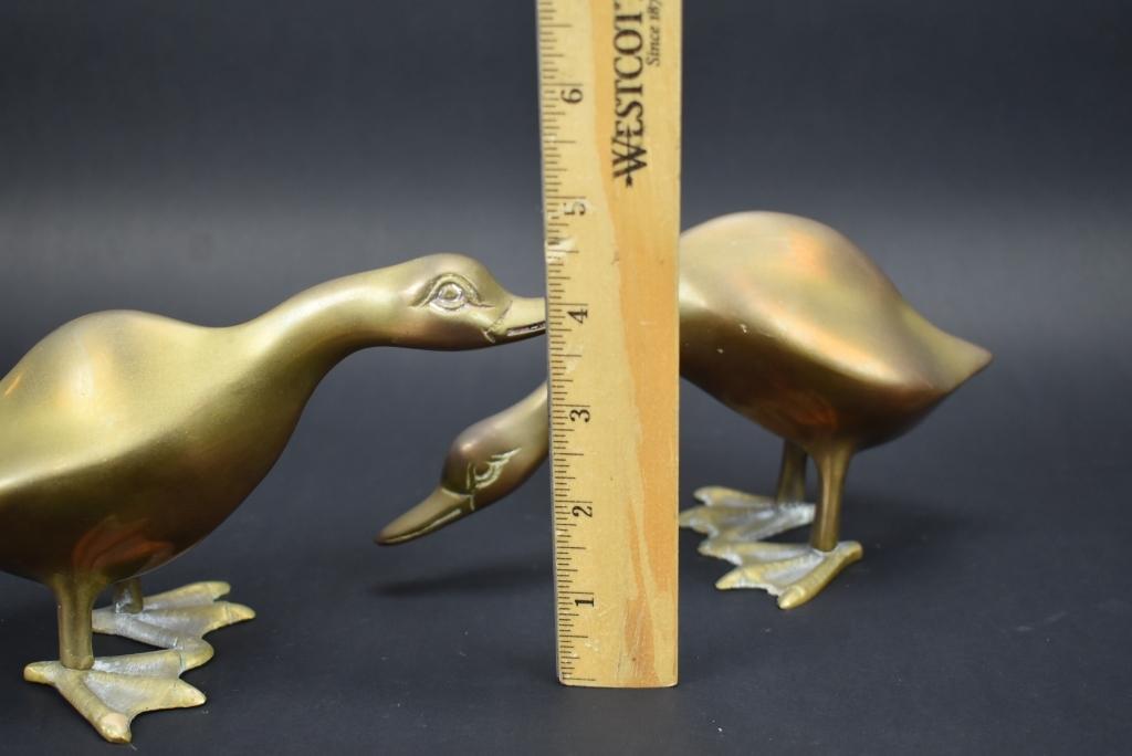 2 Decorative Brass Ducks