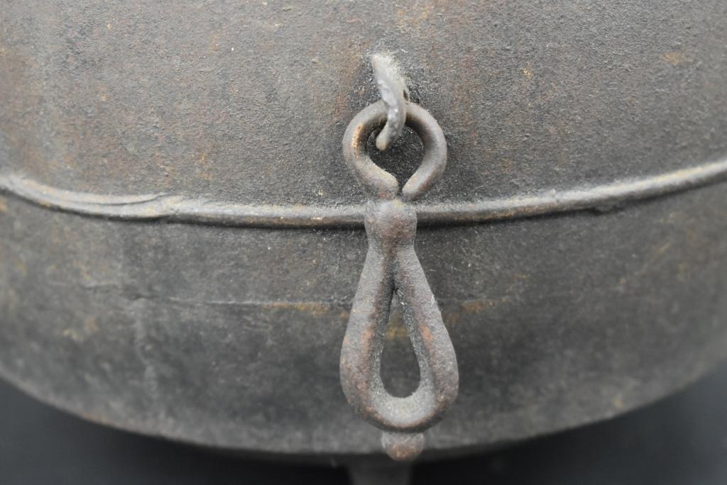 Antique Cast Iron Cauldron Kettle Pot