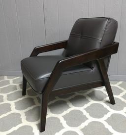 Divani Casa Amory Modern Dark Brown Leather Chair