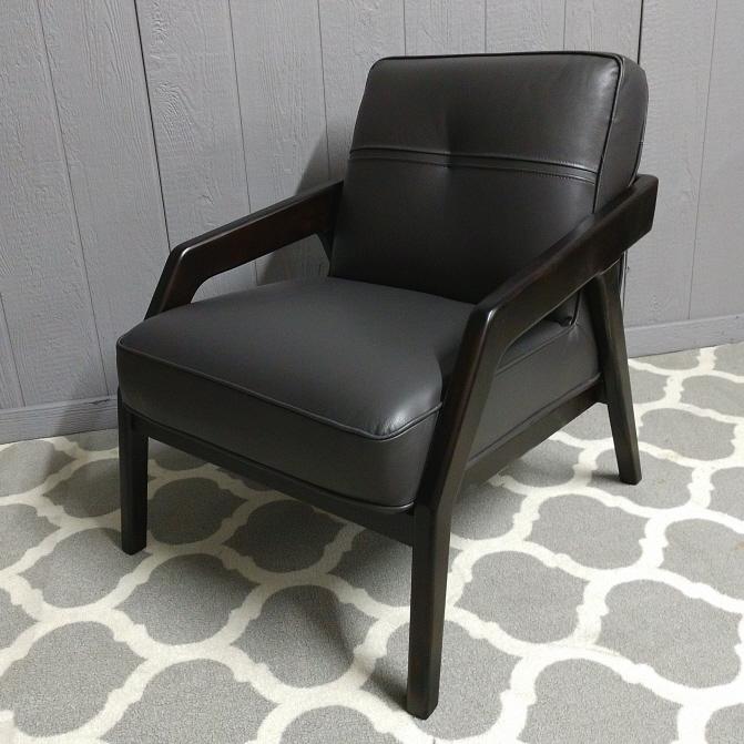 Divani Casa Amory Modern Dark Brown Leather Chair