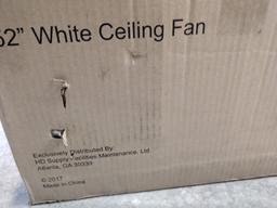 52in White Ceiling Fan