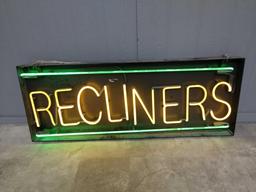 Recliners neon sign