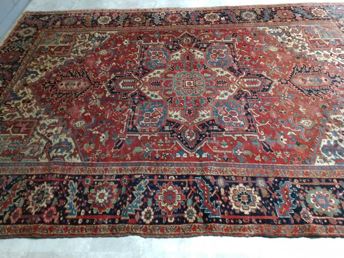 Large hand-woven area rug