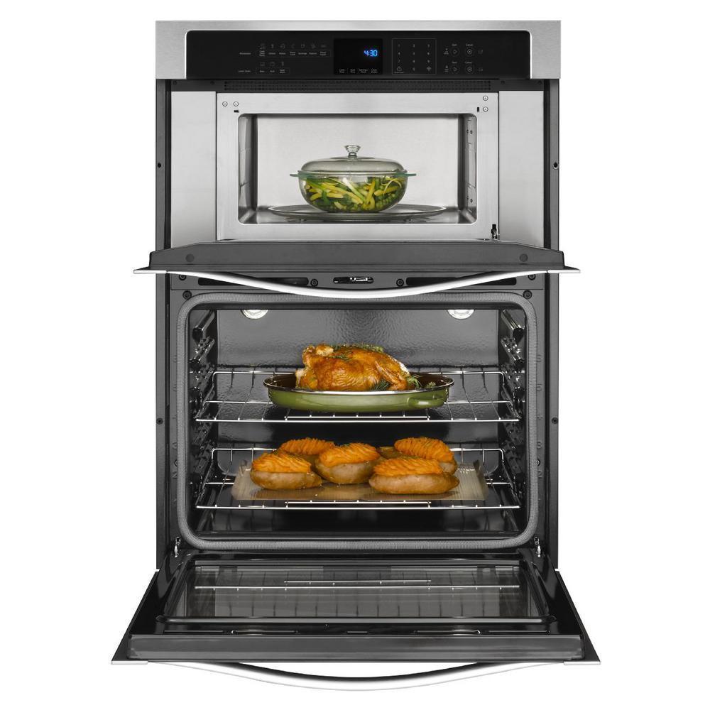 NEW Stainless Steel Whirlpool Combo Wall Oven And Microwave