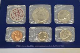 1972 Uncirculated Postal Commemorative Society Coin And Stamp Set