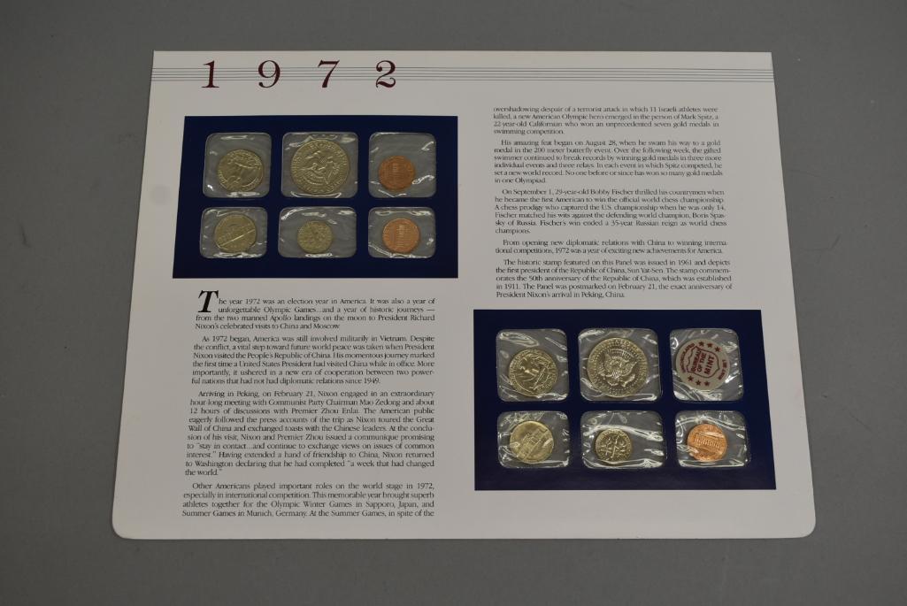 1972 Uncirculated Postal Commemorative Society Coin And Stamp Set