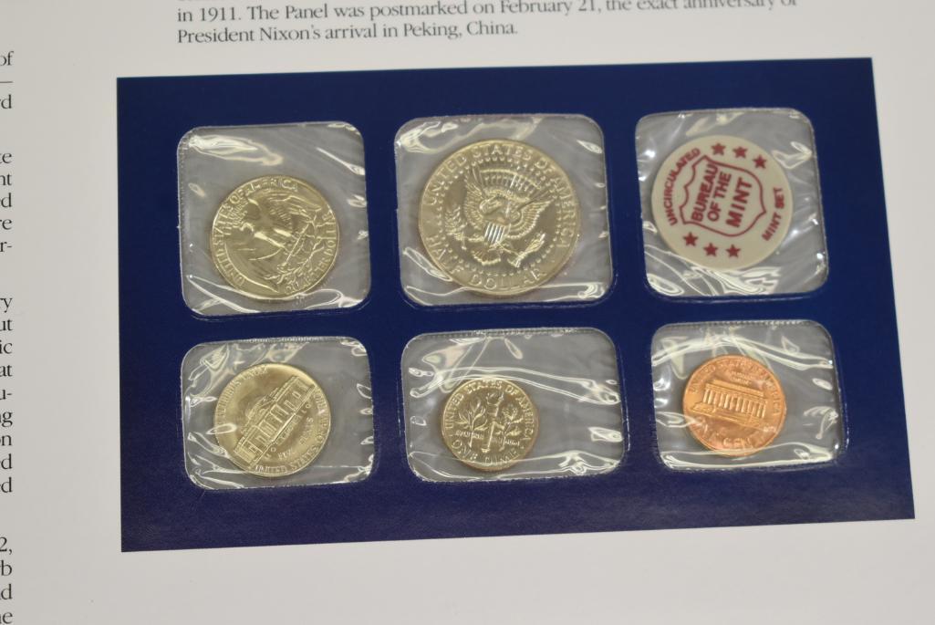 1972 Uncirculated Postal Commemorative Society Coin And Stamp Set