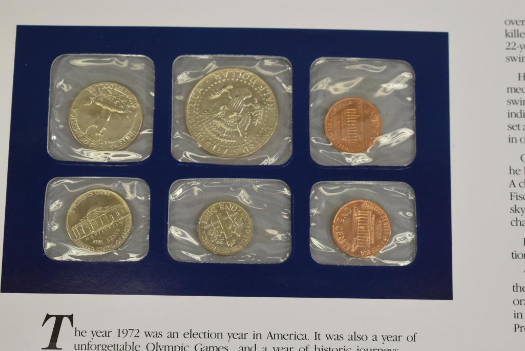 1972 Uncirculated Postal Commemorative Society Coin And Stamp Set