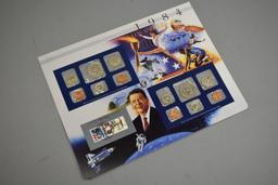 1984 Uncirculated Postal Commemorative Society Coin And Stamp Set