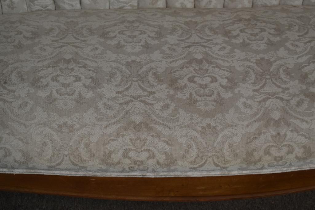 Antique Carved Rococo Revival Tufted Sofa