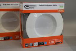 3 Commercial Electric White Recessed LED Trim Lights