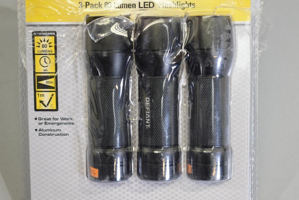Defiant 3-Pack 80 Lumen LED Flashlights