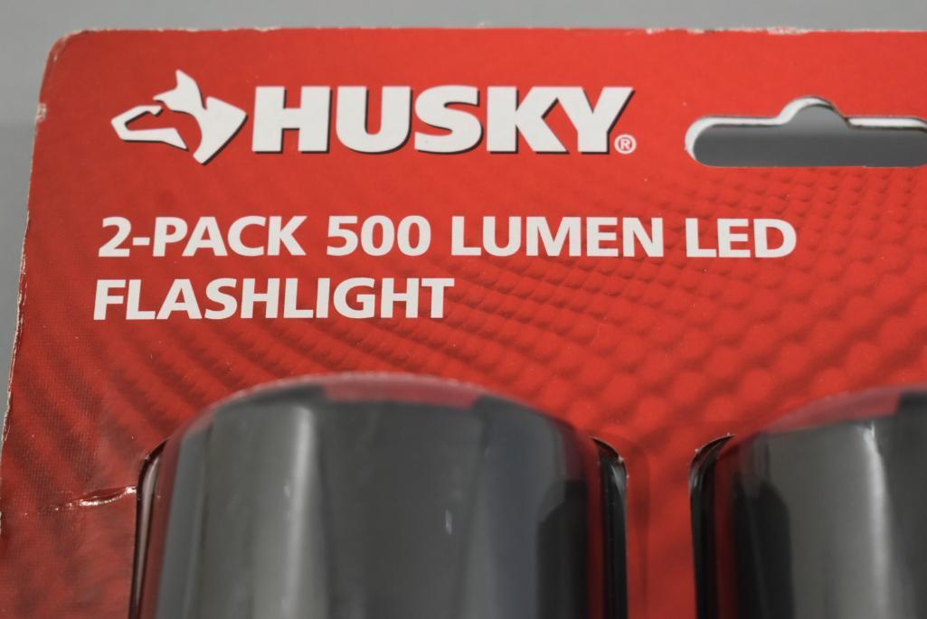 Husky 2-Pack 500 Lumen LED Flashlight