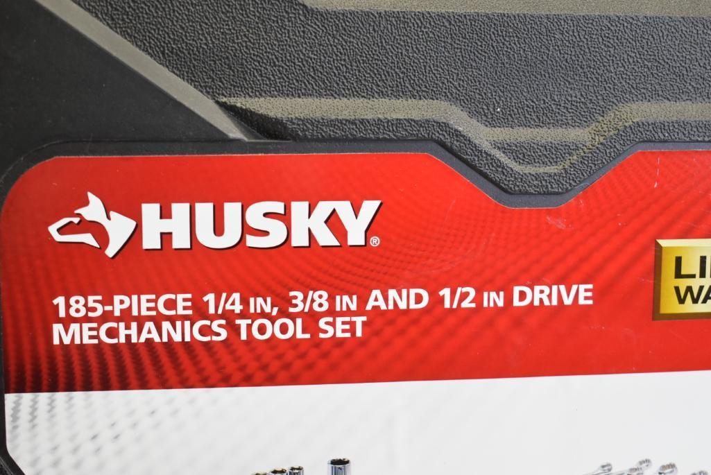 Husky 185 Piece 1/4in, 3/8in, And 1/2in Drive Mechanics Tool Set