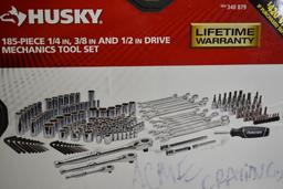 Husky 185 Piece 1/4in, 3/8in, And 1/2in Drive Mechanics Tool Set