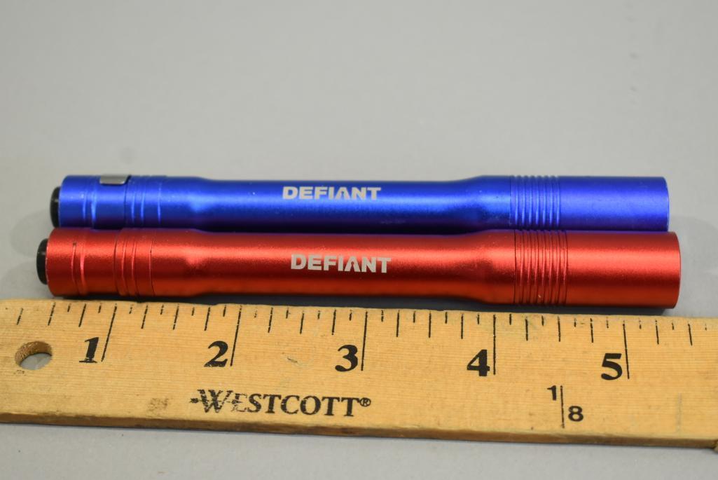 2 Small Defiant LED Flashlights