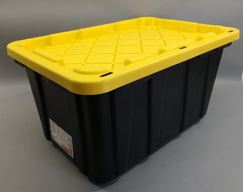 3 HDX 27 Gallon Tough Totes With Lids