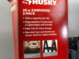 2 Husky 28in Sawhorses