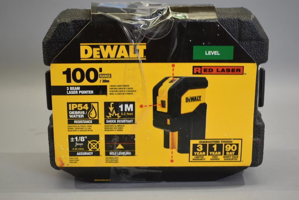 Dewalt 100 ft. Red Self-Leveling 3-Spot Laser Level