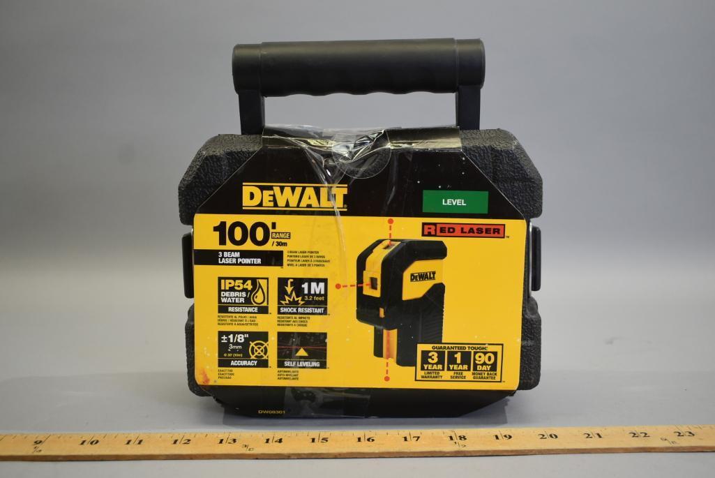 Dewalt 100 ft. Red Self-Leveling 3-Spot Laser Level