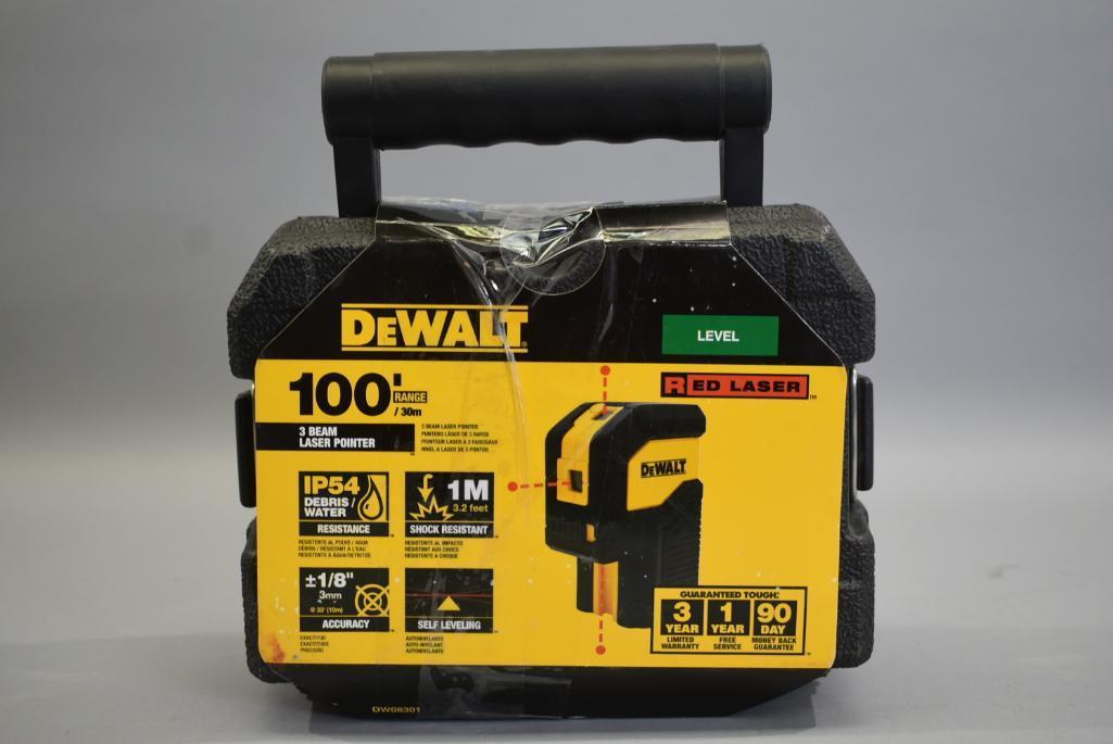 Dewalt 100 ft. Red Self-Leveling 3-Spot Laser Level